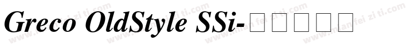 Greco OldStyle SSi字体转换